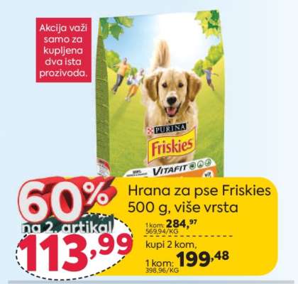 Hrana za pse Friskies 500 g, više vrsta