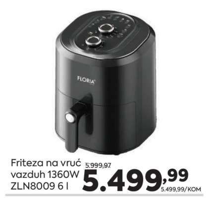 Friteza na vruć vazduh 1360W ZLN8009 6 l
