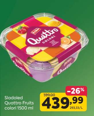 Sladoled Quattro Fruits colori 1500 ml