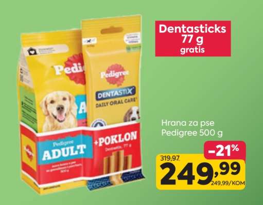 Hrana za pse Pedigree 500 g