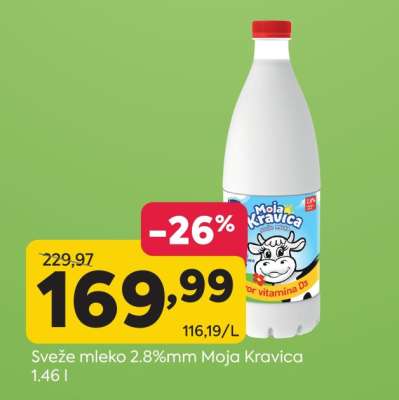 Sveže mleko 2,8 % mm Moja Kravica