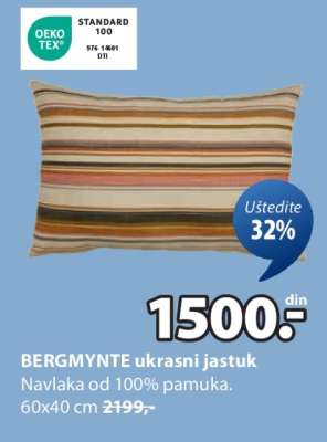 BERGMYNTE ukrasni jastuk