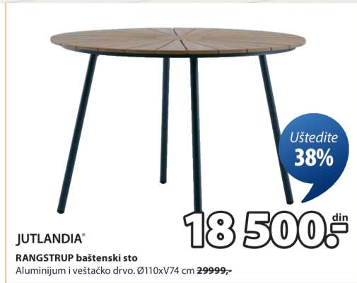 JUTLANDIA RANGSTRUP baštenski sto