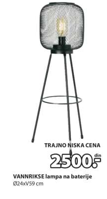 VANNRIKSE LAMPA NA BATERIJE