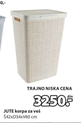 JUTE korpa za veš
