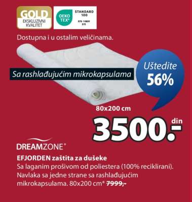 DREAMZONE EFJORDEN ZAŠTITA ZA DUŠEKE