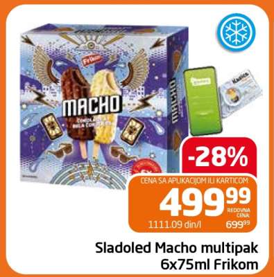Sladoled Macho multipak 6x75ml Frikom