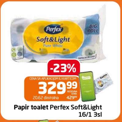 Papir toalet Perfex Soft&Light 16/1 3sl
