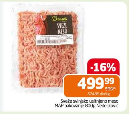 Sveže svinjsko usitnjeno meso