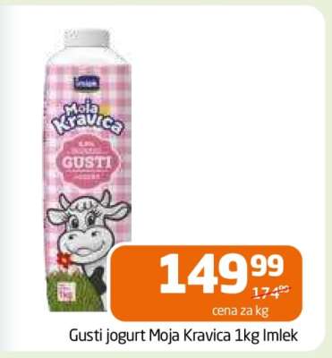 Gusti jogurt Moja Kravica 1kg Imlek