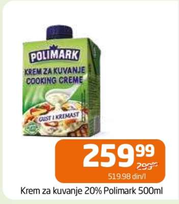 Krem za kuvanje 20% Polimark 500ml