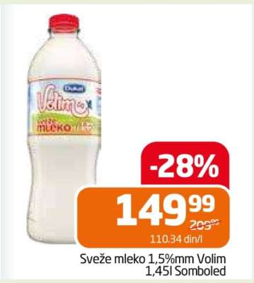 Sveže mleko 1.5%mm Volim