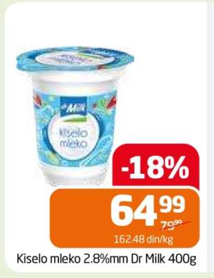 Kiselo mleko 2.8%mm Dr Milk 400g