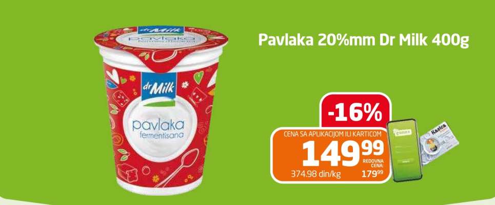 Pavlaka 20%mm Dr Milk 400g