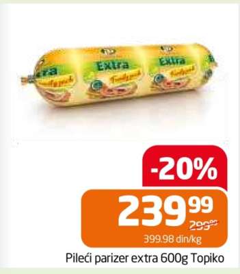 Pileći parizer extra 600g Topiko