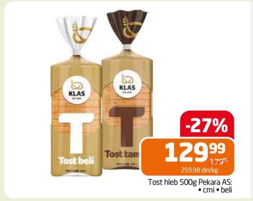 Tost hleb 500g Pekara AS