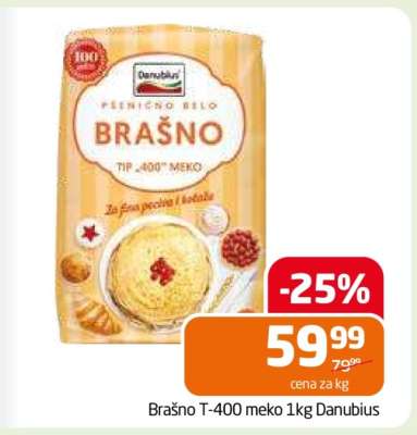 Brašno T-400 meko 1kg Danubius