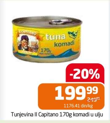 Tunjevina Il Capitano 170g komadi u ulju