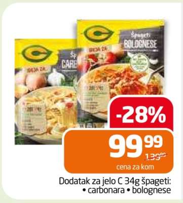 Dodatak za jelo C 34g špageti