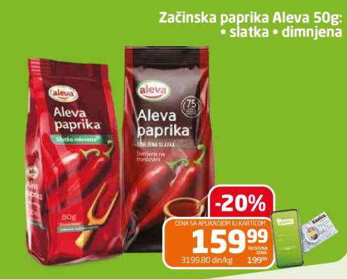Začinska paprika Aleva 50g