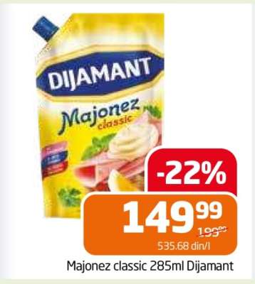 Majonez classic 285ml Dijamant