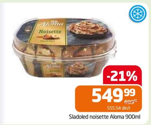 Sladoled noisette Aloma 900ml