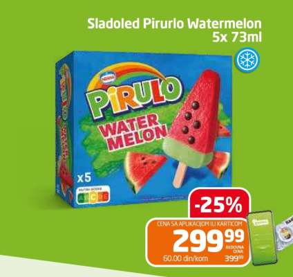 Sladoled Pirurlo Watermelon 5x 73ml