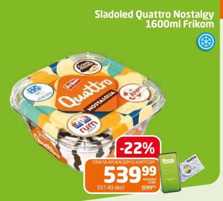 Sladoled Quattro Nostalgly 1600ml Frikom