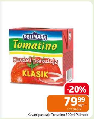Kuvani paradajz Tomatino 500ml Polimark