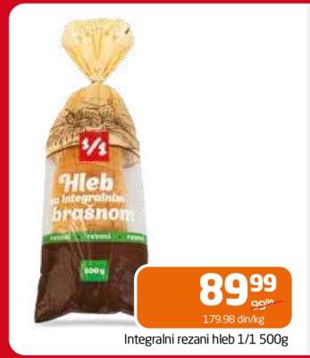 Integralni rezani hleb 1/1 500g