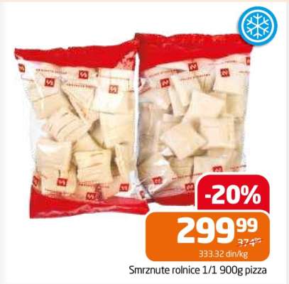 Smrznute rolnice 1/1 900g pizza