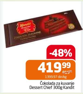 Čokolada za kuvanje Dessert Chief 300g Kandit