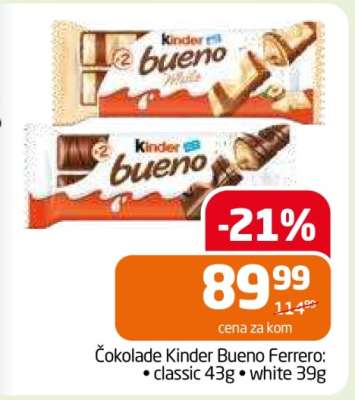 Čokolade Kinder Bueno Ferrero