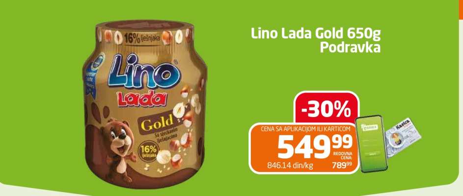 Lino Lada Gold 650g Podravka