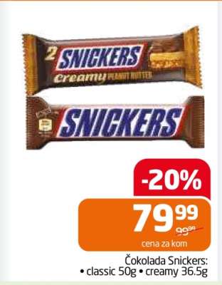 Čokolada Snickers
