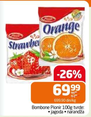 Bombone Pionir 100g tvrde