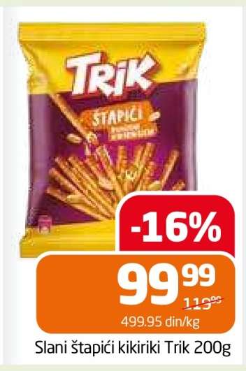 Slani štapići kikiriki Trik 200g