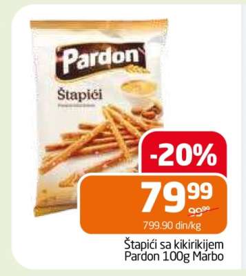 Štapići sa kikirikijem Pardon 100g Marbo