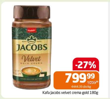 Kafa Jacobs velvet crema gold 180g