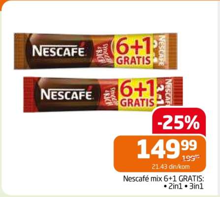 Nescafé mix 6+1 GRATIS