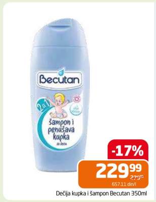 Dečija kupka i šampon Becutan 350ml