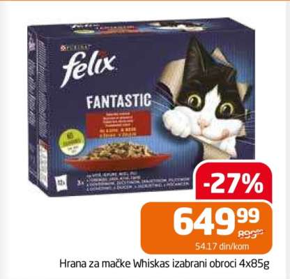 Hrana za mačke Whiskas izabrani obroci 4x85g