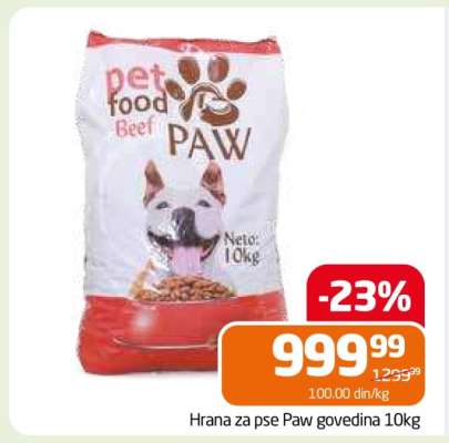 Hrana za pse Paw govedina 10kg
