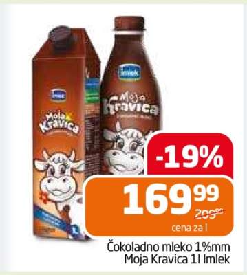 Čokoladno mleko 1%mm Moja Kravica 1l Imlek