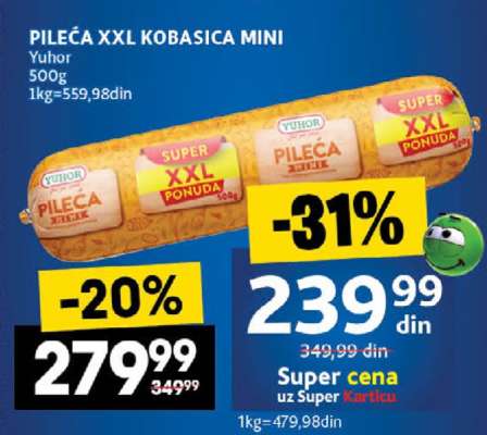 PILEĆA XXL KOBASICA MINI
