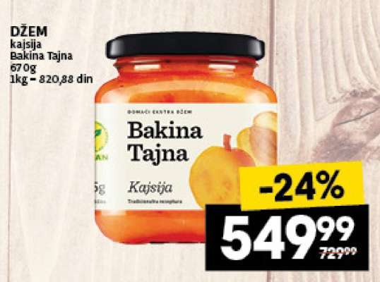 DŽEM kajsija Bakina Tajna