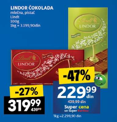 LINDOR ČOKOLADA