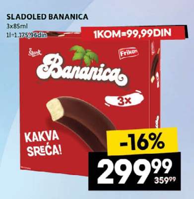 SLADOLED BANANICA