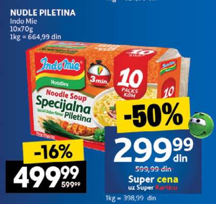 NUDLE piletina