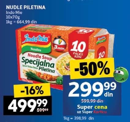NUDLE piletina